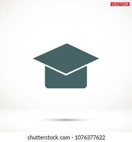 Graduation cap Vector icon