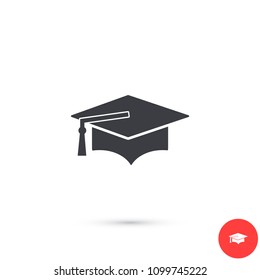 Graduation cap vector icon 