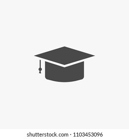 graduation cap vector icon