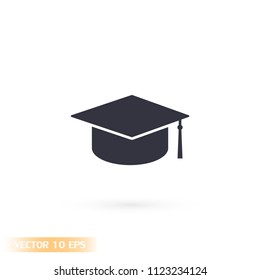 Graduation cap vector icon 