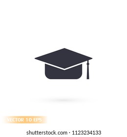 Graduation cap vector icon 
