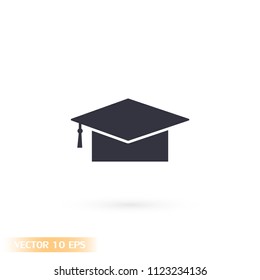 Graduation cap vector icon 