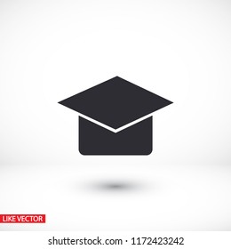 Graduation cap Vector icon