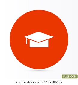 Graduation cap vector icon 