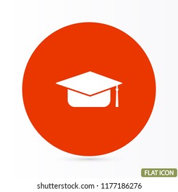 Graduation cap vector icon 