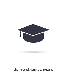 Graduation cap vector icon 
