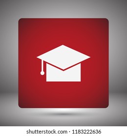 Graduation cap Vector icon