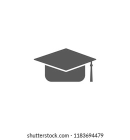 Graduation cap vector icon 