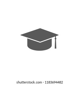 Graduation cap vector icon 
