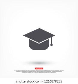 Graduation cap Vector icon