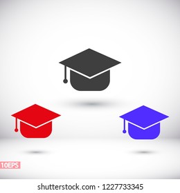 Graduation cap Vector icon