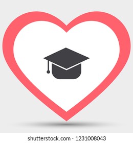 Graduation cap Vector icon