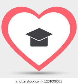 Graduation cap Vector icon