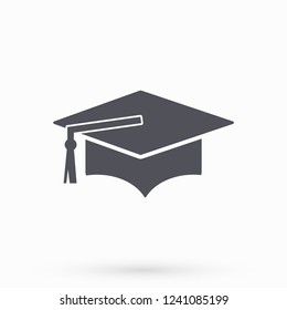 Graduation cap vector icon 