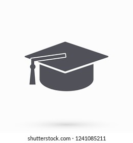Graduation cap vector icon 