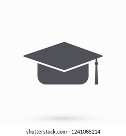 Graduation cap vector icon 