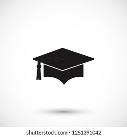 Graduation cap vector icon 