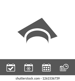 Graduation cap vector icon