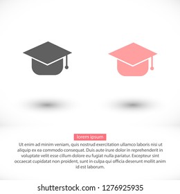 Graduation cap Vector icon