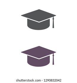 Graduation cap vector icon 