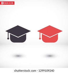 Graduation cap Vector icon