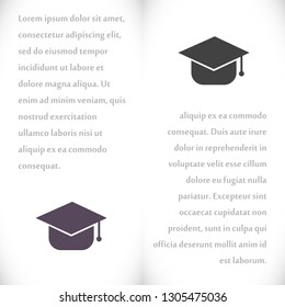Graduation cap Vector icon
