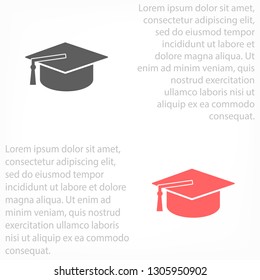 Graduation cap vector icon 