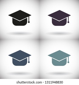 Graduation cap Vector icon