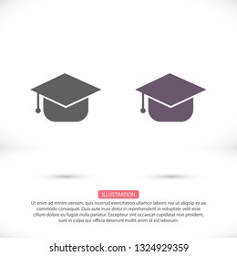 Graduation cap Vector icon