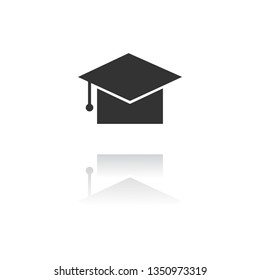 Graduation cap Vector icon