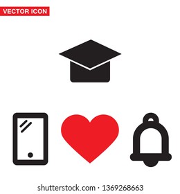 Graduation cap Vector icon