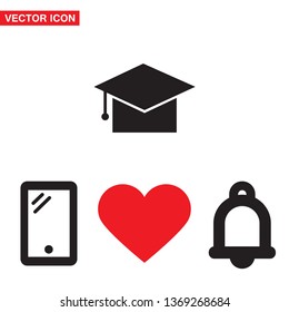 Graduation cap Vector icon