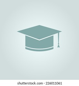 Graduation cap vector icon