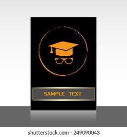 Graduation cap vector icon 