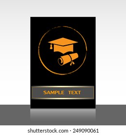 Graduation cap vector icon