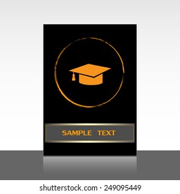 Graduation cap vector icon