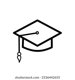 Graduation Cap - vector icon	