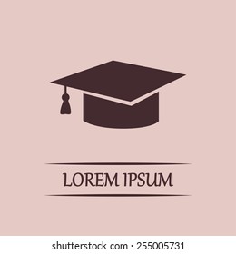 Graduation cap vector icon