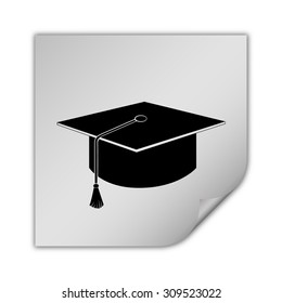 graduation cap vector icon