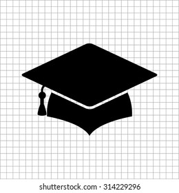 Graduation cap - vector icon