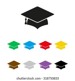 Graduation cap - vector icon