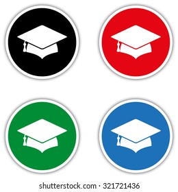 Graduation cap - vector icon
