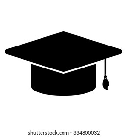 Graduation Cap Vector Icon Stock Vector (Royalty Free) 334800032 ...