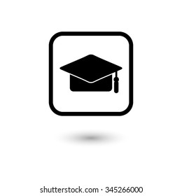 Graduation cap - vector icon