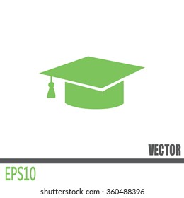 Graduation cap vector icon