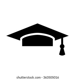 Graduation cap vector icon