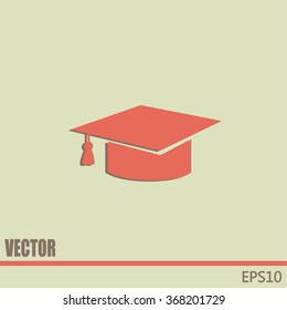 Graduation cap vector icon
