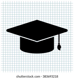 graduation cap vector icon