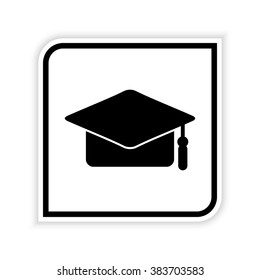 Graduation cap  - vector icon