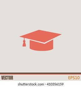 Graduation cap vector icon